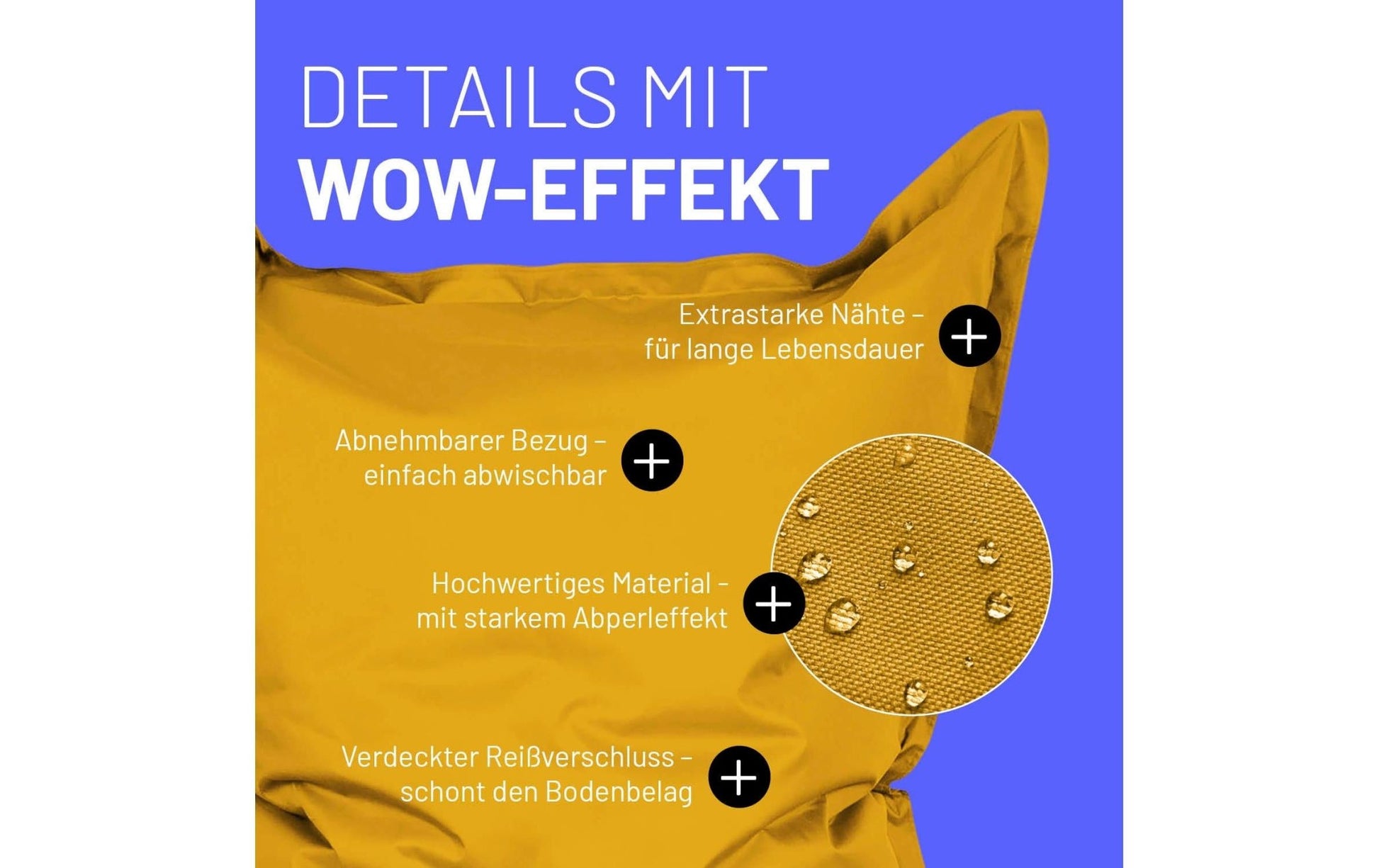 Sitzsack Classic XXL 380 L, Senfgelb - MEGART