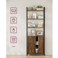 Regal mit 4 Ablagen 60 cm x 159.5 cm, Braun/Schwarz - MEGART