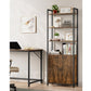 Regal mit 4 Ablagen 60 cm x 159.5 cm, Braun/Schwarz - MEGART