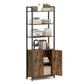 Regal mit 4 Ablagen 60 cm x 159.5 cm, Braun/Schwarz - MEGART