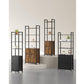 Regal mit 4 Ablagen 60 cm x 159.5 cm, Braun/Schwarz - MEGART