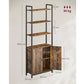 Regal mit 4 Ablagen 60 cm x 159.5 cm, Braun/Schwarz - MEGART