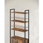 Regal mit 4 Ablagen 60 cm x 159.5 cm, Braun/Schwarz - MEGART