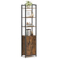 Regal mit 4 Ablagen 40 cm x 159.5 cm, Braun/Schwarz - MEGART