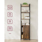 Regal mit 4 Ablagen 40 cm x 159.5 cm, Braun/Schwarz - MEGART