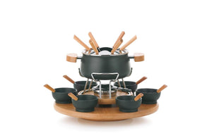 Fleischfondue - Set Natura 23 Teile, Schwarz - MEGART