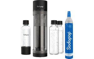 Wassersprudler Logan Schwarz matt/Transparent - MEGART