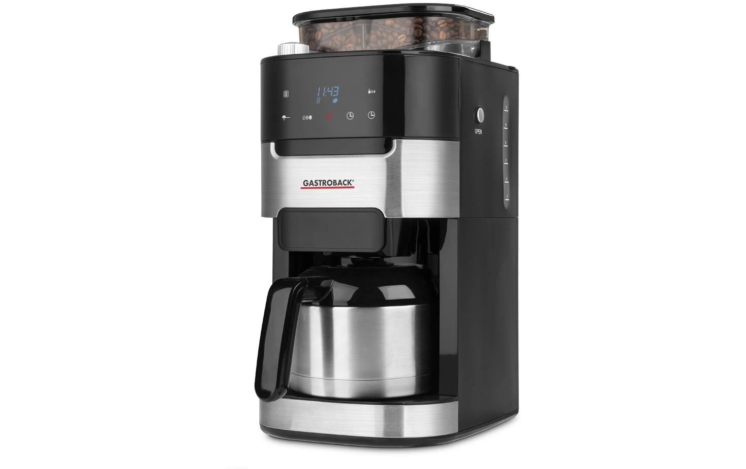 Filterkaffeemaschine Grind & Brew Pro Thermo Schwarz/Silber - MEGART