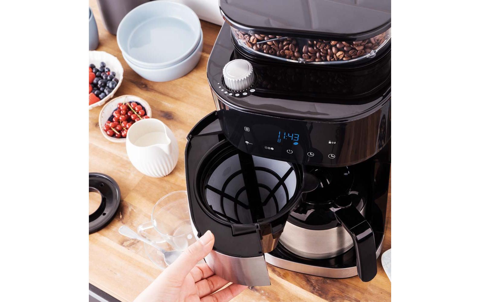 Filterkaffeemaschine Grind & Brew Pro Thermo Schwarz/Silber - MEGART