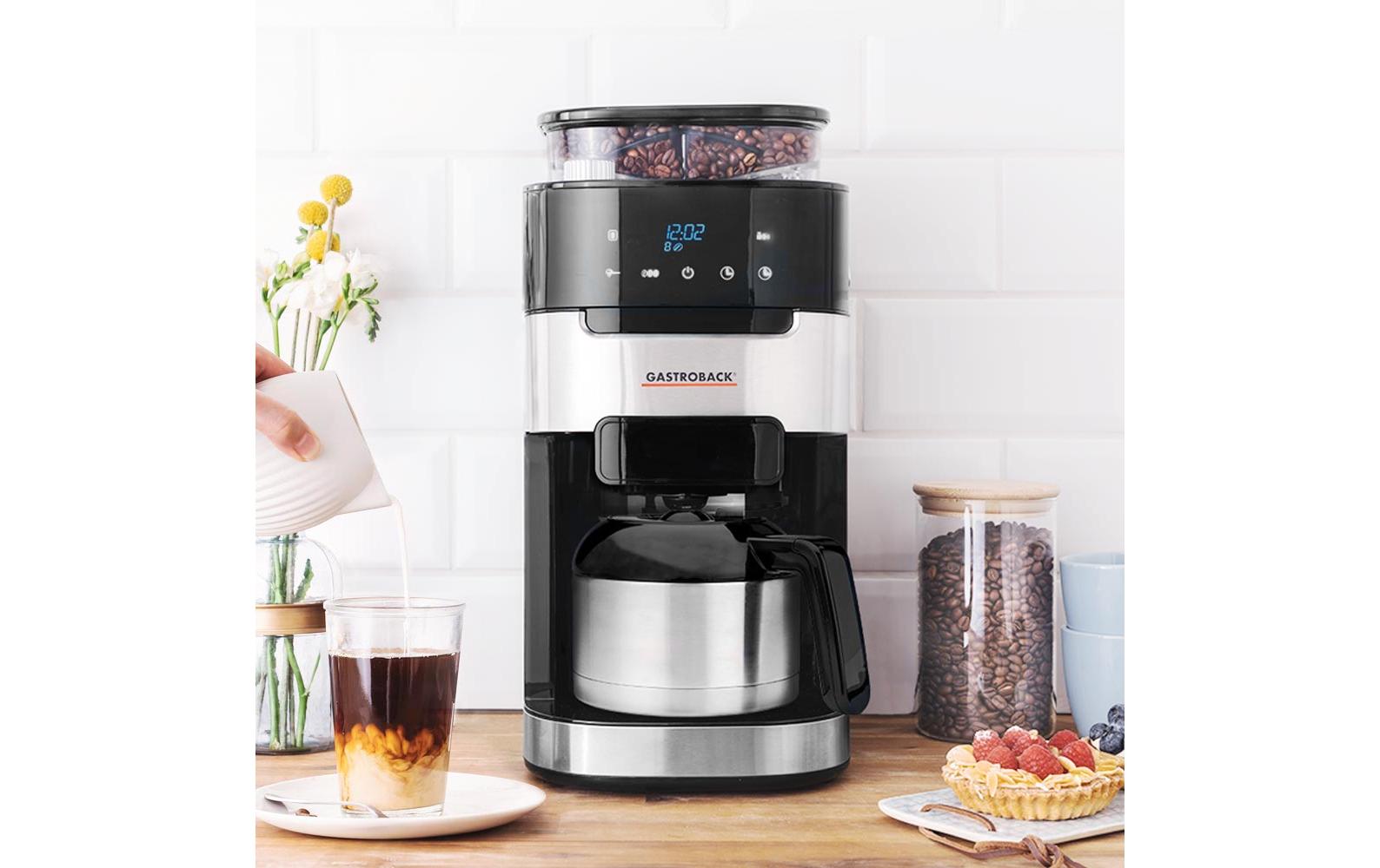 Filterkaffeemaschine Grind & Brew Pro Thermo Schwarz/Silber - MEGART
