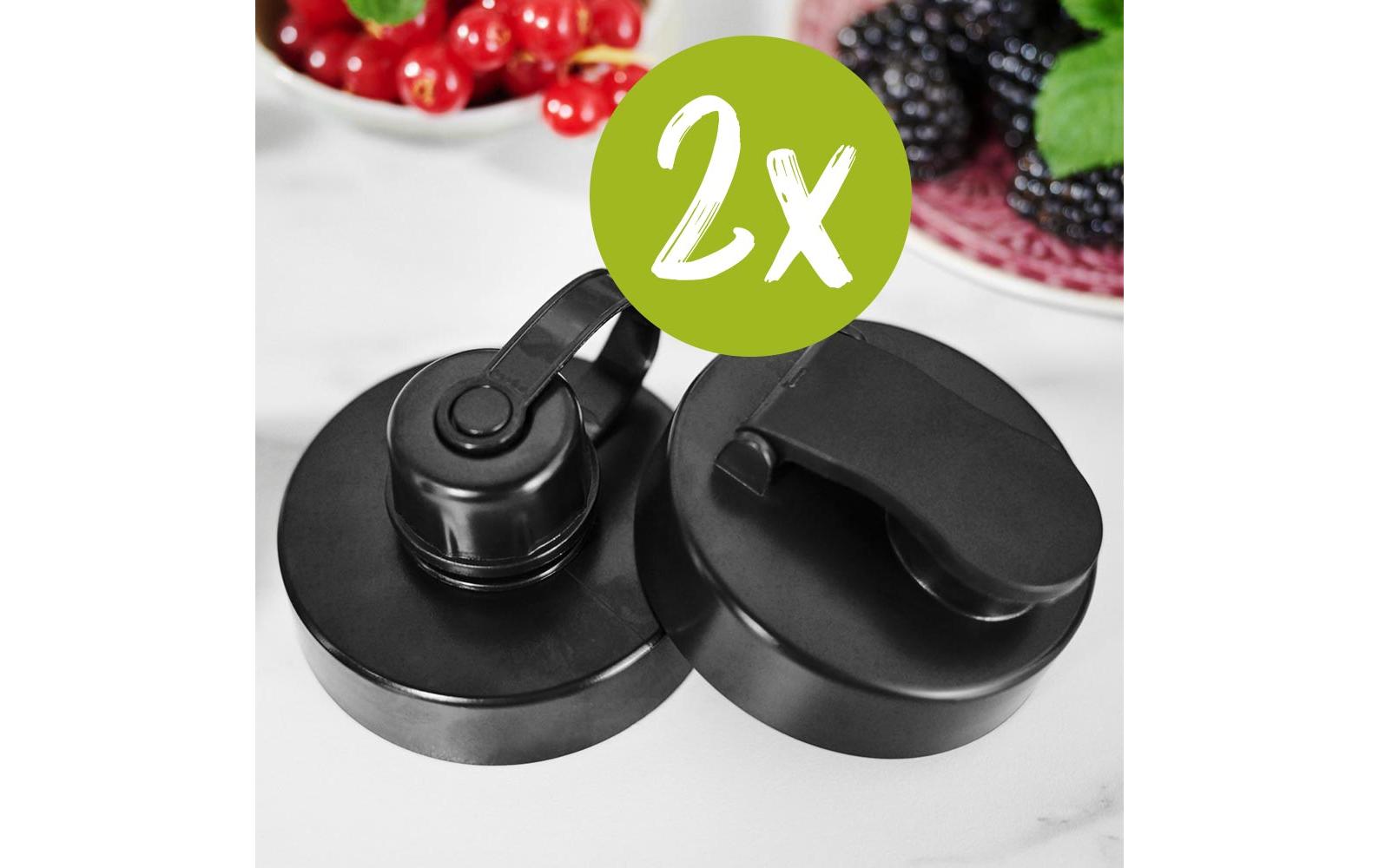 Smoothie Maker Mix & Go Schwarz/Silber - MEGART