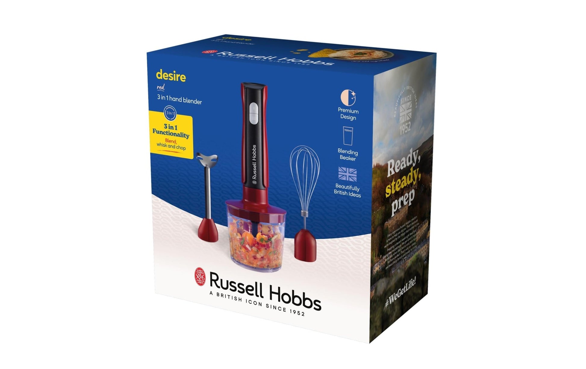 Stabmixer Desire 3 in 1 Rot - MEGART