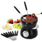 Schokoladenfondue - Set KG2352 10 Teile, Schwarz - MEGART