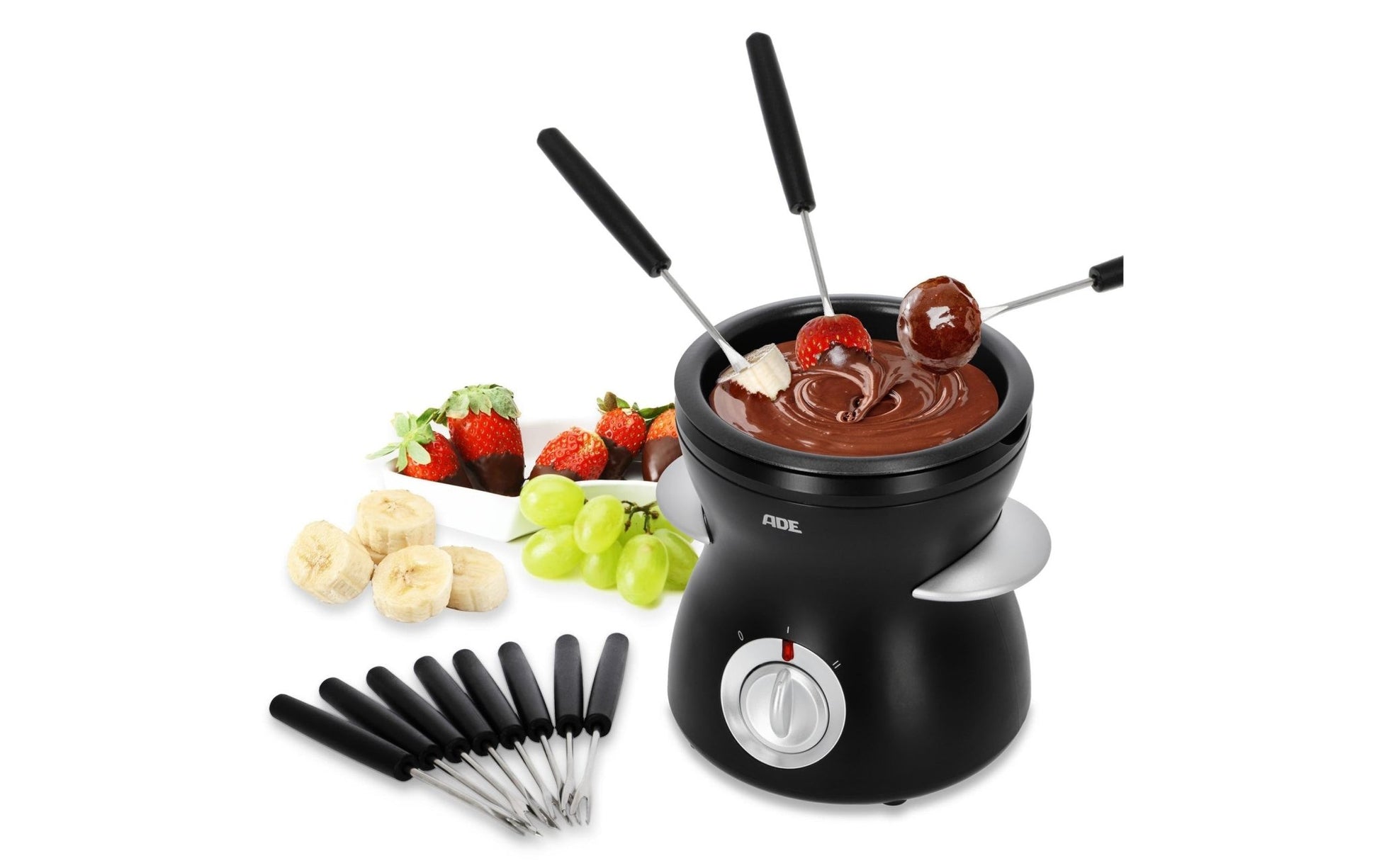 Schokoladenfondue - Set KG2352 10 Teile, Schwarz - MEGART