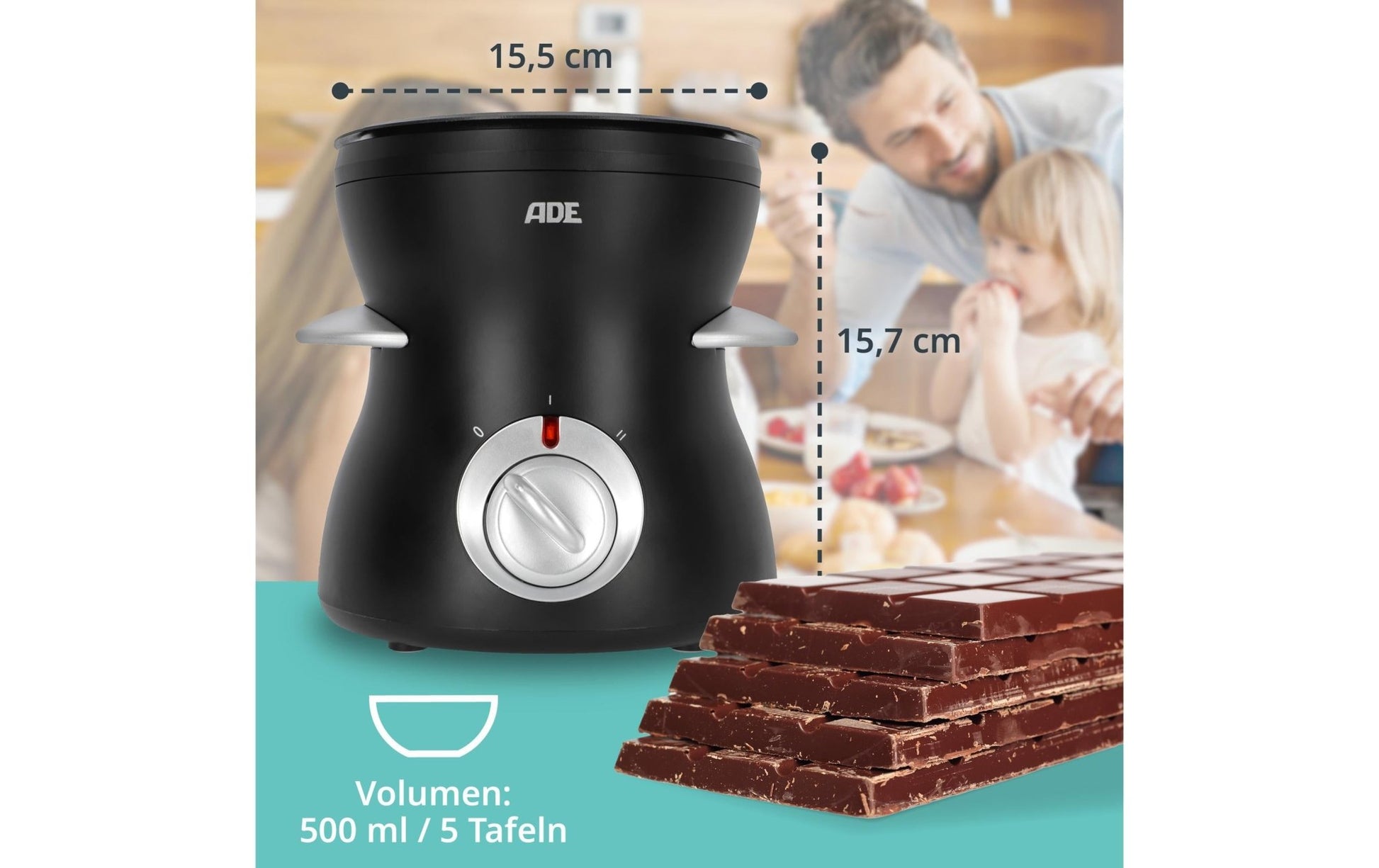 Schokoladenfondue - Set KG2352 10 Teile, Schwarz - MEGART