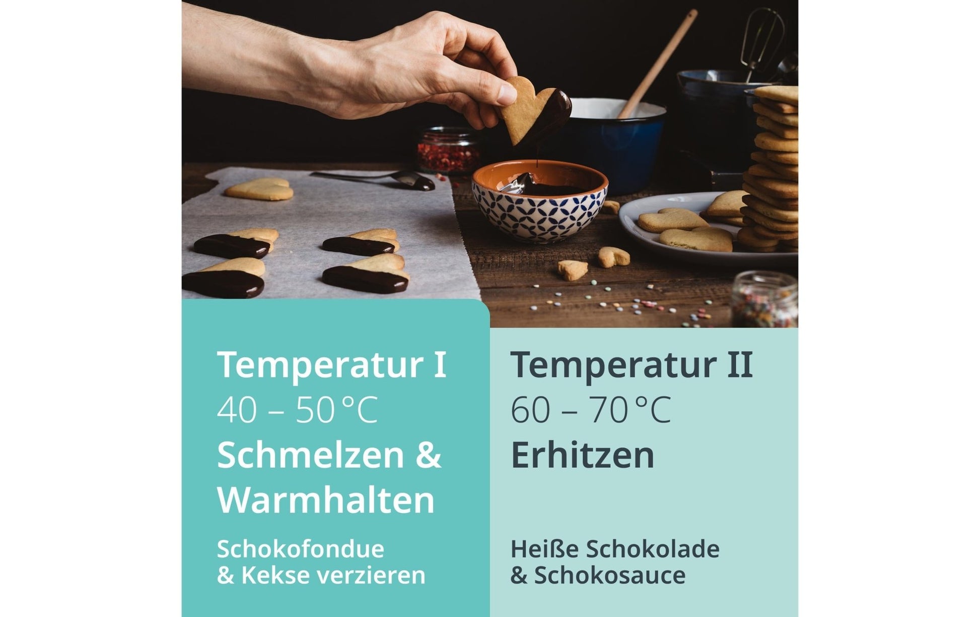 Schokoladenfondue - Set KG2352 10 Teile, Schwarz - MEGART