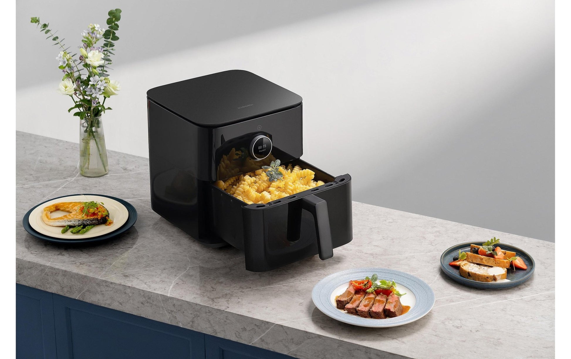 Heissluft - Fritteuse Smart 6.5 l, Schwarz - MEGART