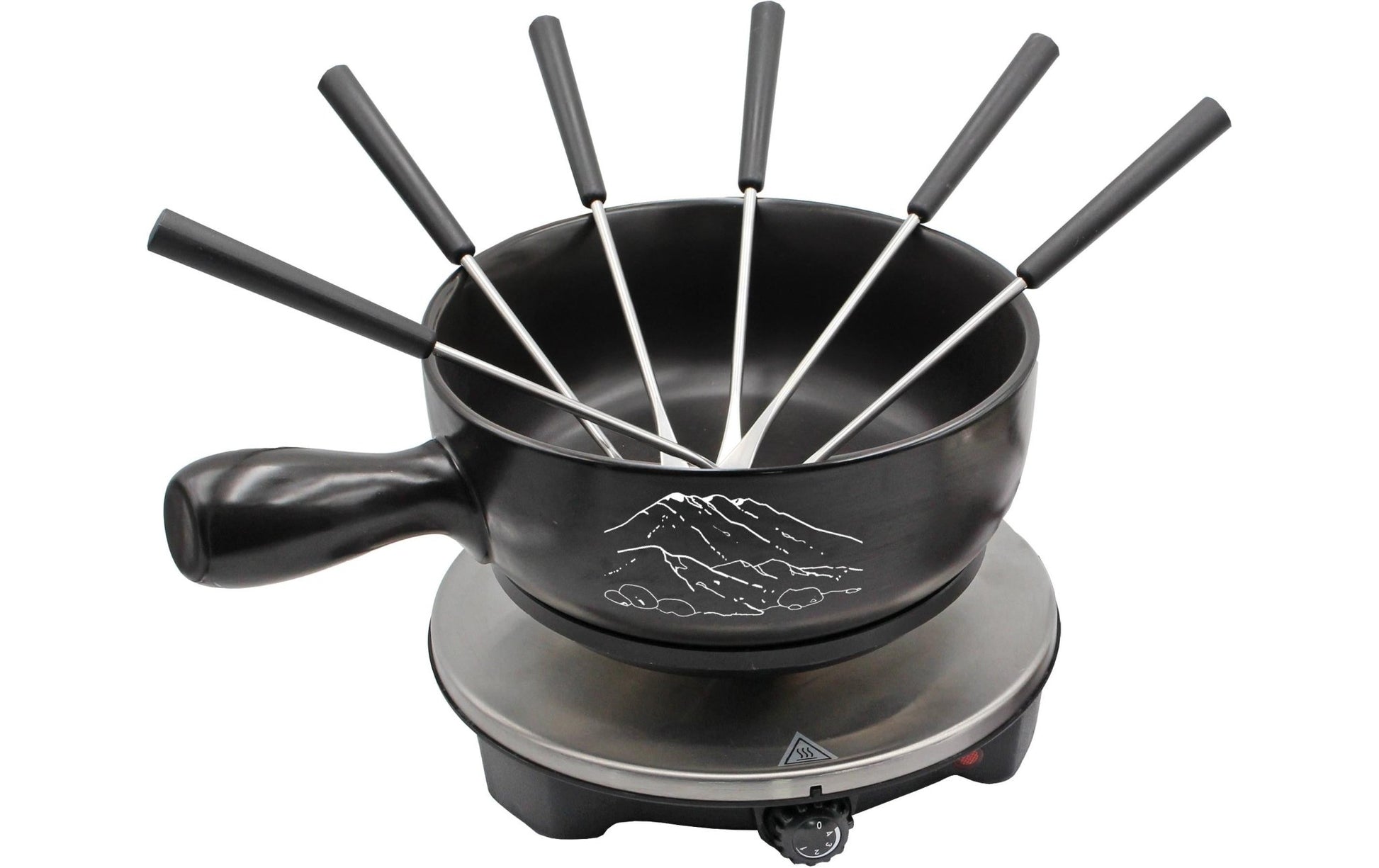 Fondue Set OHM - FND - 1507 8 Teile, Schwarz - MEGART
