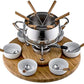 Fondue - Set OHM - FND - 2229 29 Teile, Braun/Silber - MEGART