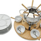 Fondue - Set OHM - FND - 2229 29 Teile, Braun/Silber - MEGART