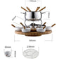 Fondue - Set OHM - FND - 2229 29 Teile, Braun/Silber - MEGART