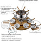 Fondue - Set OHM - FND - 2229 29 Teile, Braun/Silber - MEGART