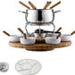 Fondue - Set OHM - FND - 2229 29 Teile, Braun/Silber - MEGART