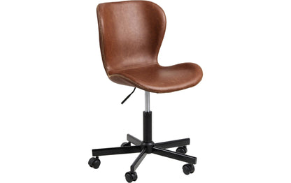 AC Design Bürostuhl Batilda, mit Polsterrücken, Cognac - MEGART
