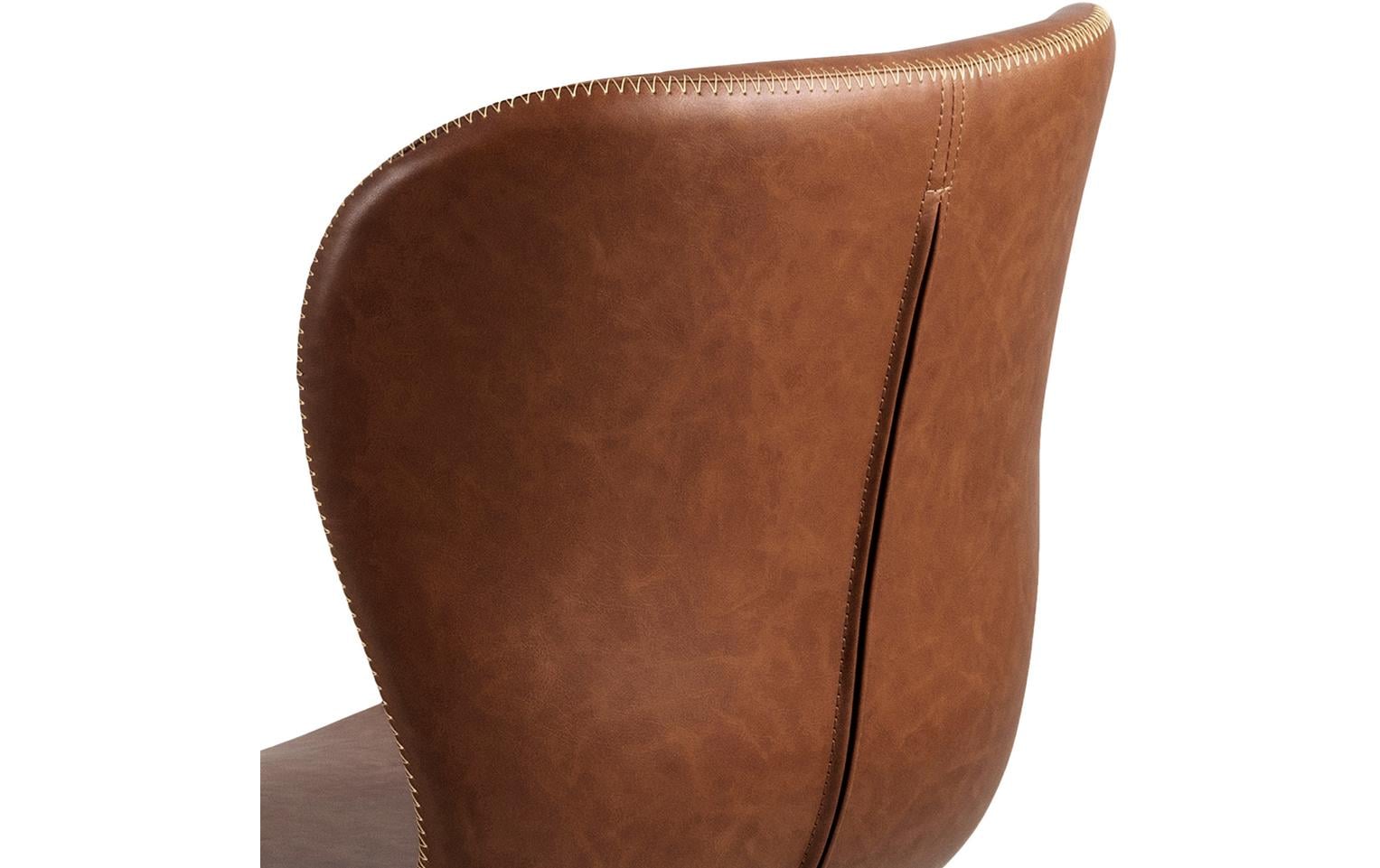AC Design Bürostuhl Batilda, mit Polsterrücken, Cognac - MEGART