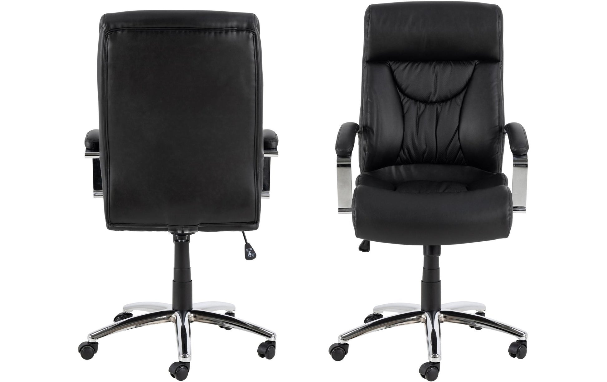 AC Design Bürostuhl Benson, mit Polsterrücken und Armlehnen, Schwarz - MEGART