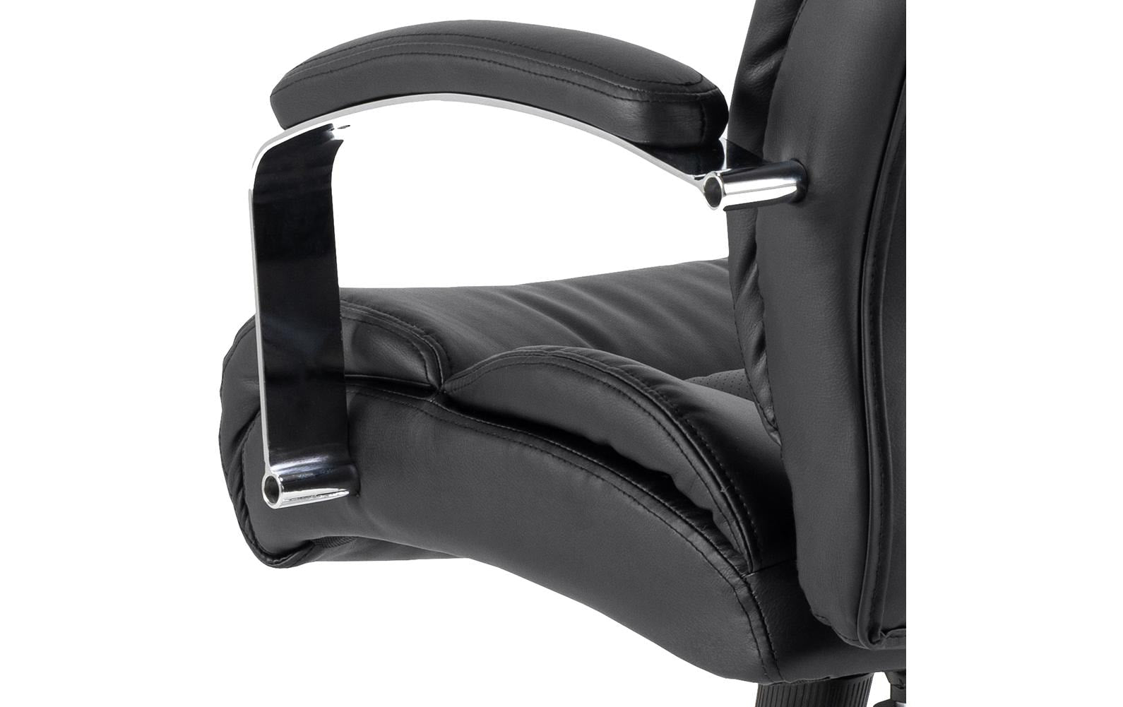 AC Design Bürostuhl Benson, mit Polsterrücken und Armlehnen, Schwarz - MEGART