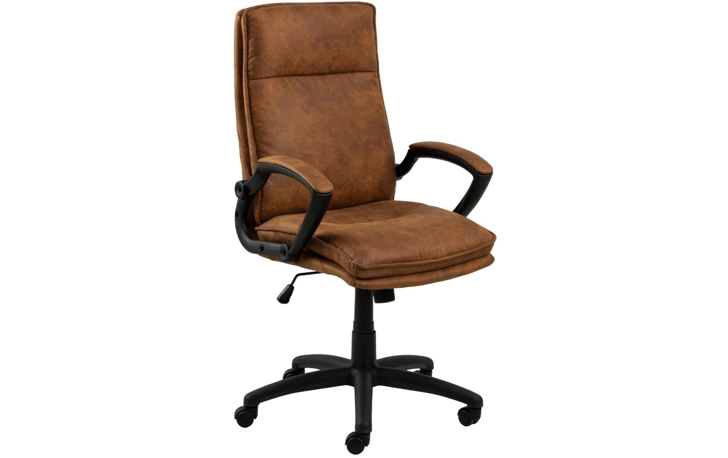 AC Design Bürostuhl Brad, mit Armlehnen und Bremsrollen, Camel - MEGART
