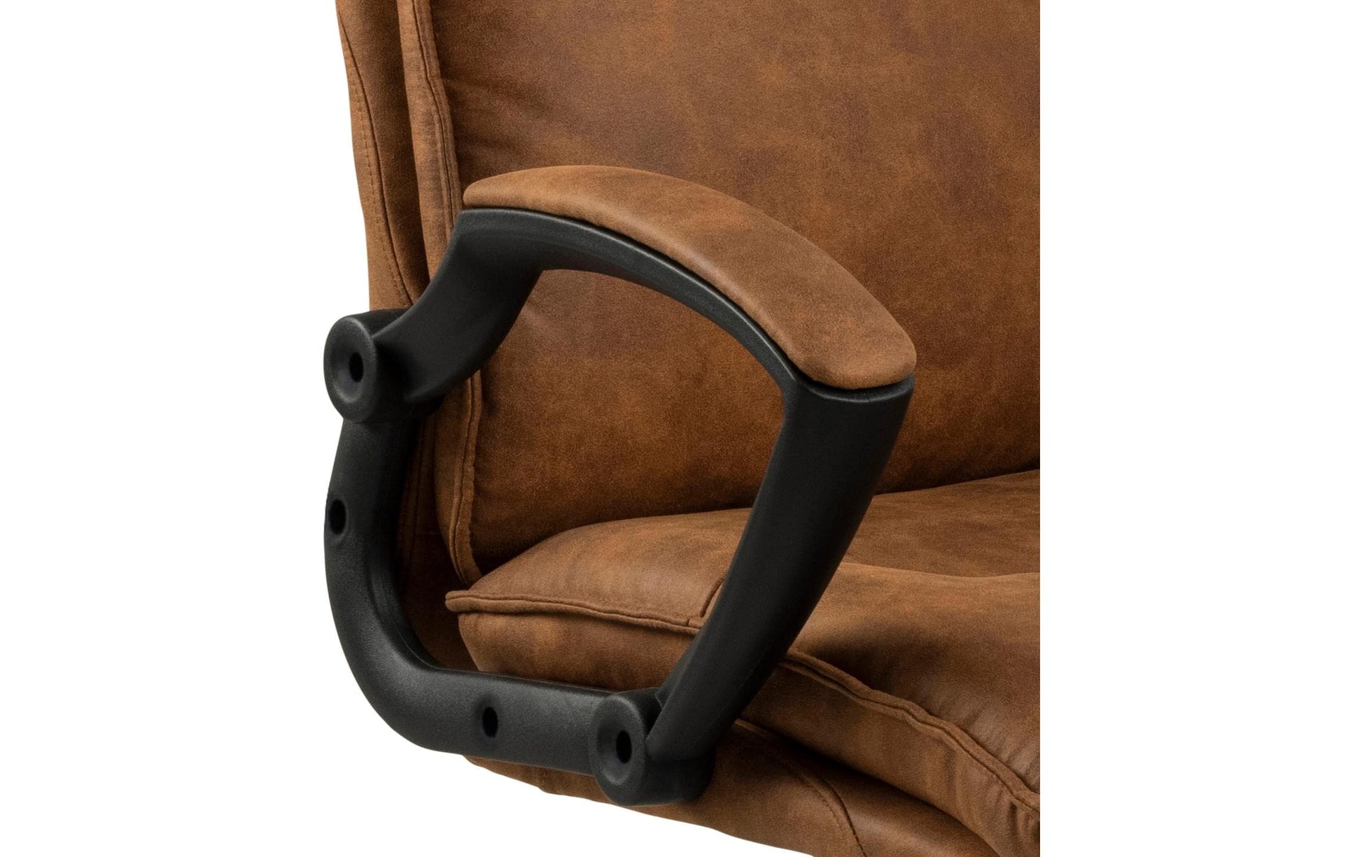 AC Design Bürostuhl Brad, mit Armlehnen und Bremsrollen, Camel - MEGART