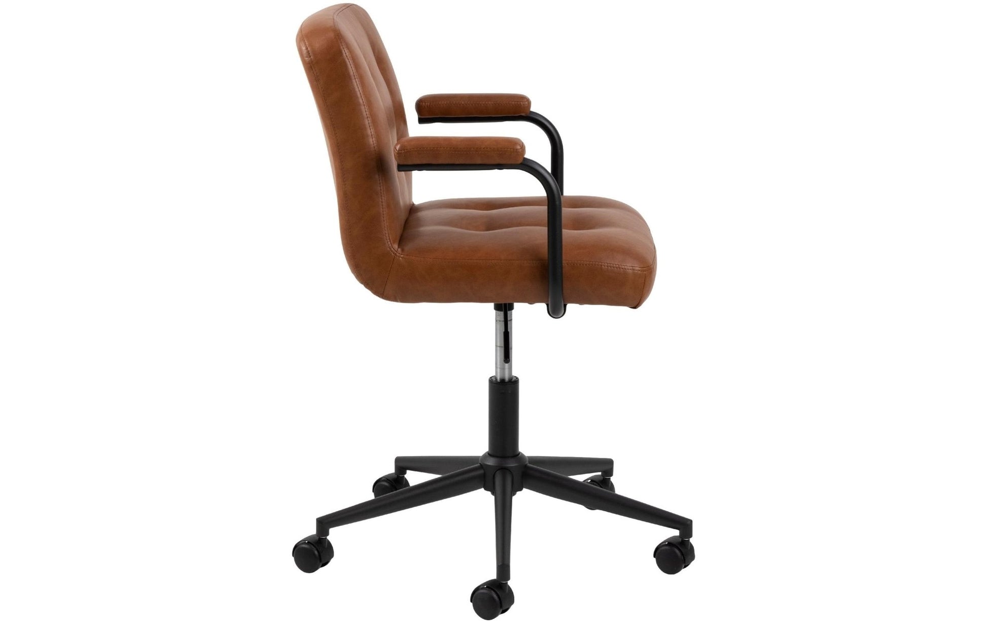 AC Design Bürostuhl Cosmo, mit Polsterrücken und Armlehnen, Cognac - MEGART