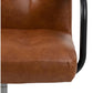 AC Design Bürostuhl Cosmo, mit Polsterrücken und Armlehnen, Cognac - MEGART