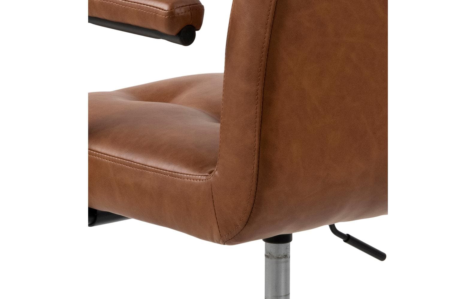 AC Design Bürostuhl Cosmo, mit Polsterrücken und Armlehnen, Cognac - MEGART
