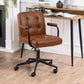 AC Design Bürostuhl Cosmo, mit Polsterrücken und Armlehnen, Cognac - MEGART