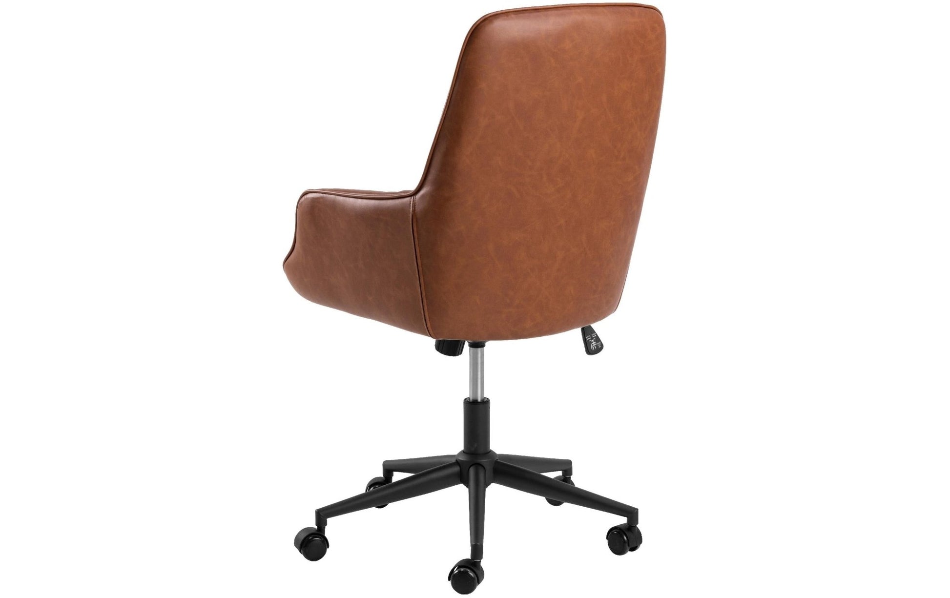 AC Design Bürostuhl Erik, mit Polsterrücken und Armlehnen, Cognac - MEGART
