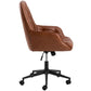 AC Design Bürostuhl Erik, mit Polsterrücken und Armlehnen, Cognac - MEGART