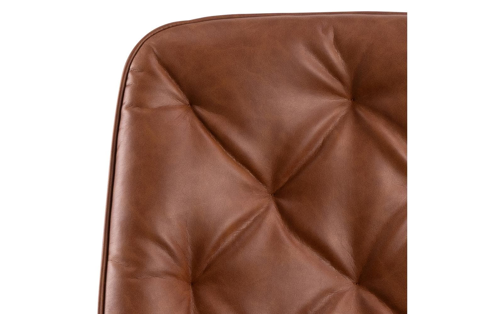 AC Design Bürostuhl Erik, mit Polsterrücken und Armlehnen, Cognac - MEGART
