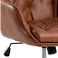 AC Design Bürostuhl Erik, mit Polsterrücken und Armlehnen, Cognac - MEGART