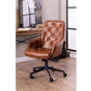 AC Design Bürostuhl Erik, mit Polsterrücken und Armlehnen, Cognac - MEGART