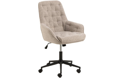AC Design Bürostuhl Erik, mit Polsterrücken und Armlehnen, Beige - MEGART