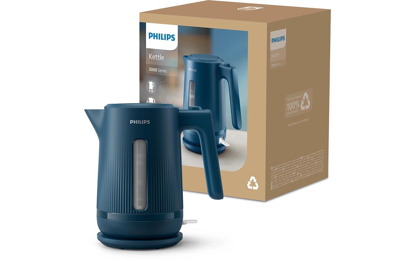 Wasserkocher 3000 Series HD9411/71 1.7 l, Malibu Blue - MEGART