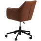 AC Design Bürostuhl Nora, mit Polsterrücken und Armlehnen, Cognac - MEGART
