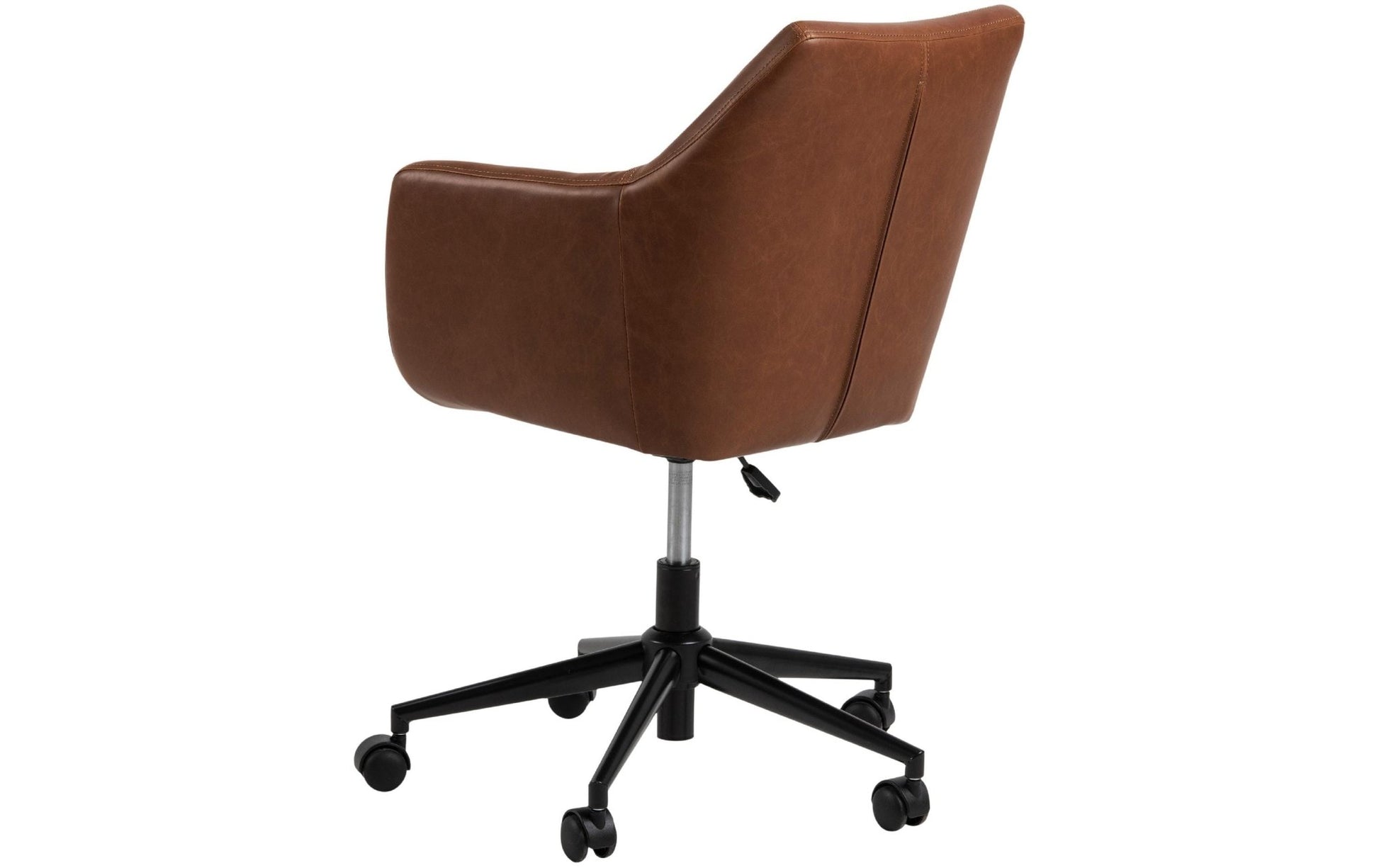 AC Design Bürostuhl Nora, mit Polsterrücken und Armlehnen, Cognac - MEGART