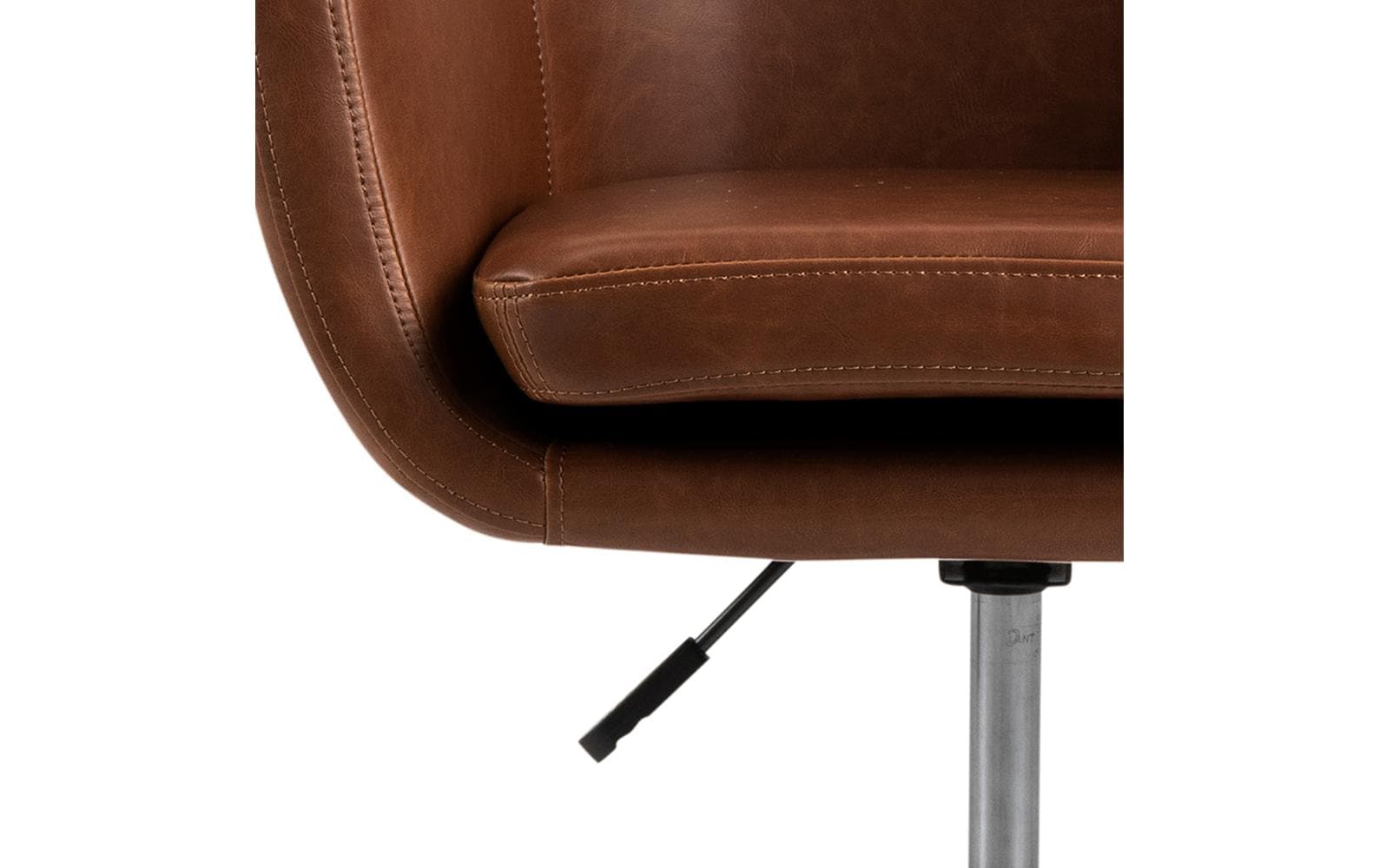 AC Design Bürostuhl Nora, mit Polsterrücken und Armlehnen, Cognac - MEGART