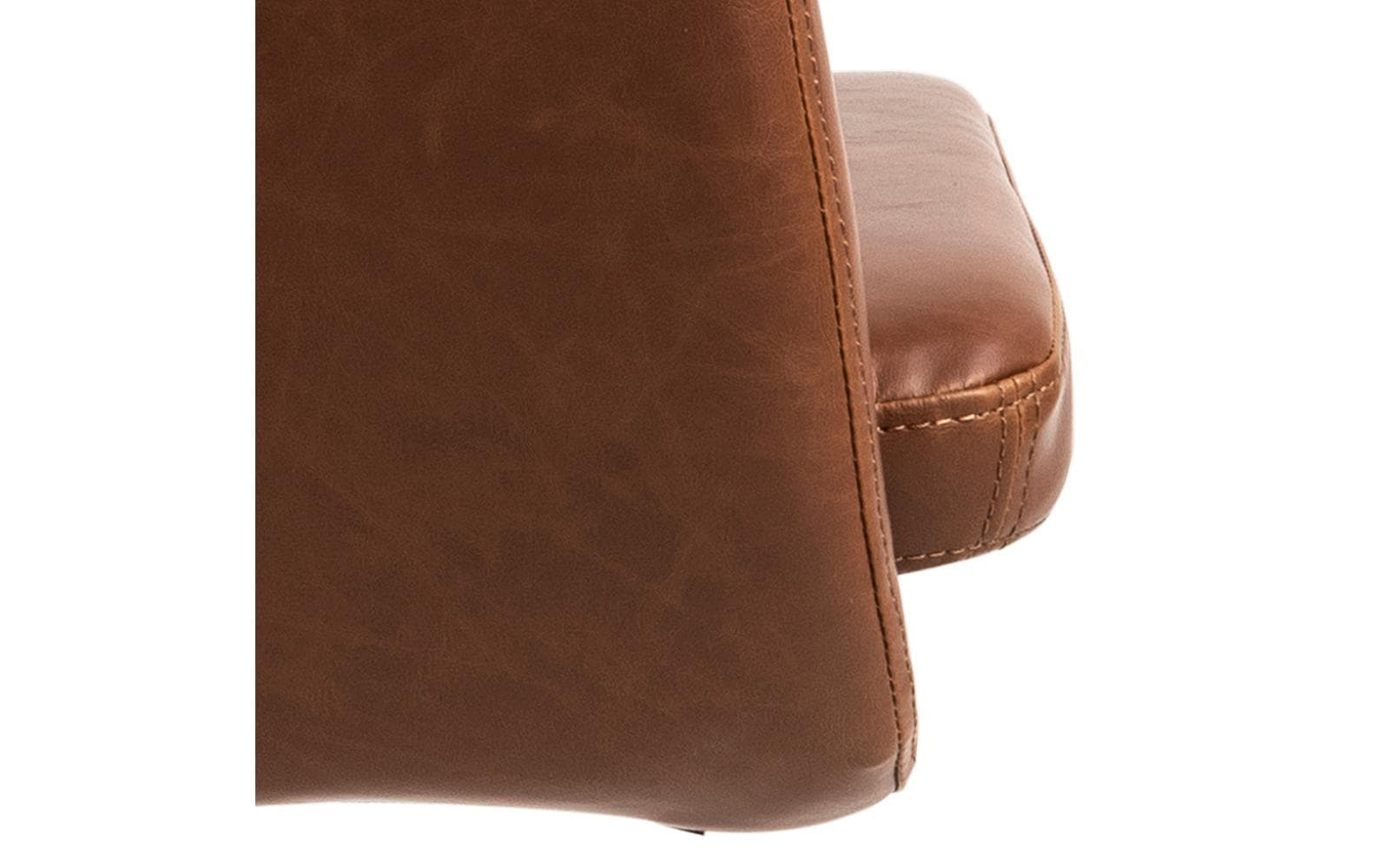 AC Design Bürostuhl Nora, mit Polsterrücken und Armlehnen, Cognac - MEGART