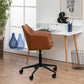 AC Design Bürostuhl Nora, mit Polsterrücken und Armlehnen, Cognac - MEGART