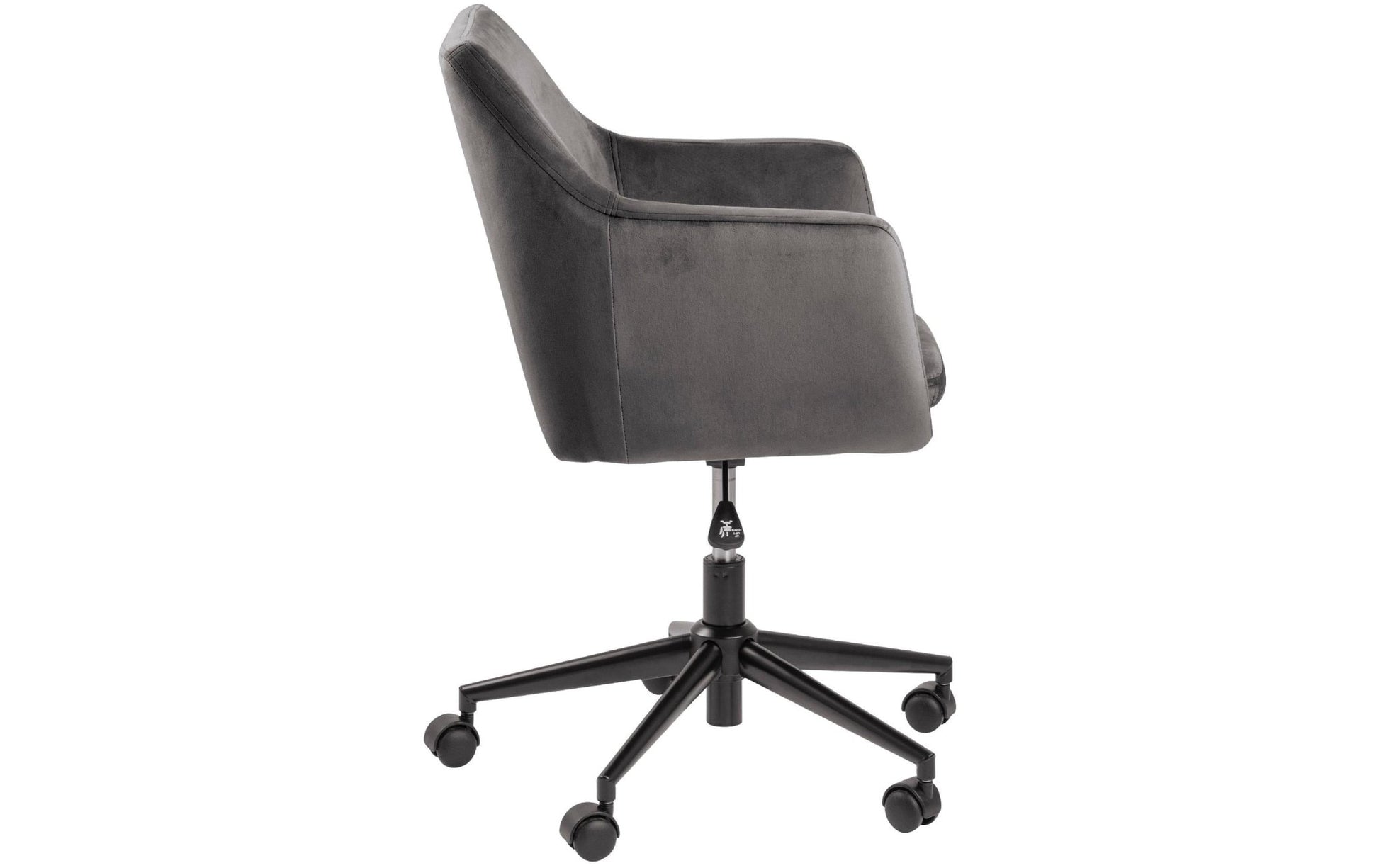 AC Design Bürostuhl Nora, mit Polsterrücken und Armlehnen, Dunkelgrau - MEGART